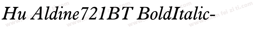 Hu Aldine721BT BoldItalic字体转换